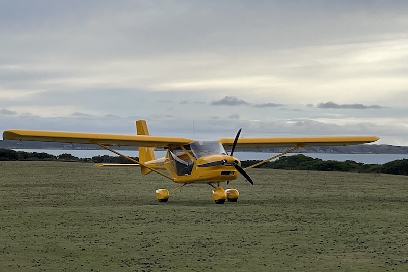 Aeroprakt Foxbat on island airstrip
