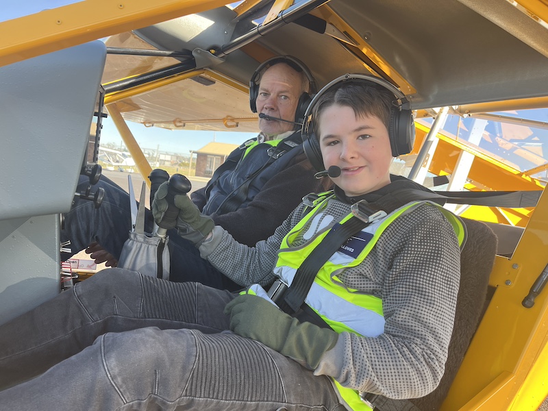 Student pilot learning to fly
